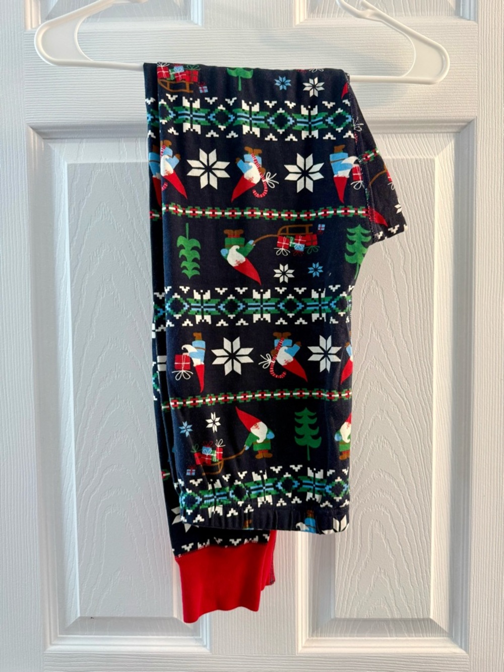 Hanna Andersson Holiday Gnome Pajama Pant Jogger Size Large